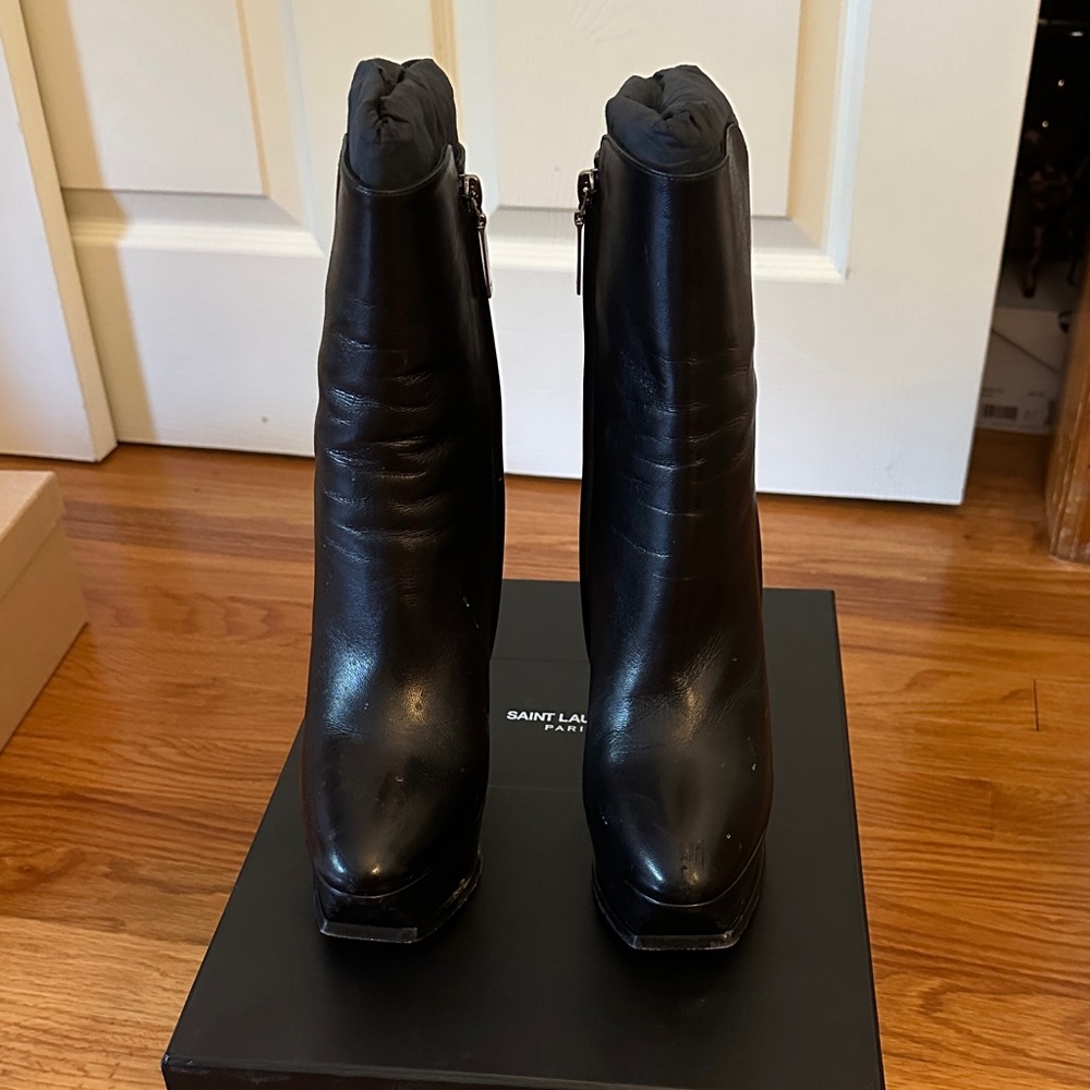 Saint Laurent Black Ankle Boots